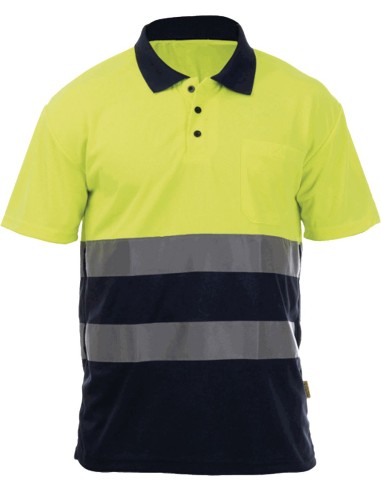 Polo rock hv ss yellow/navy talla m de tomas bodero