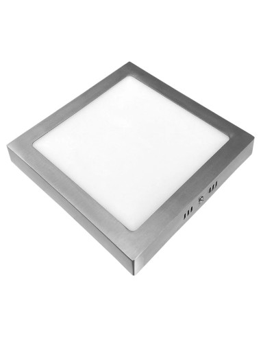 Downlight cuadrado superfice 225mm 18w 6500k niquel de garza