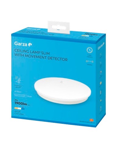 Plafon led sensor movimiento ø330 24w 4000k de garza