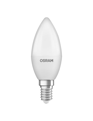 Bombilla led vela 4,9w e14 470lm 2700k de osram caja de 6 unidades