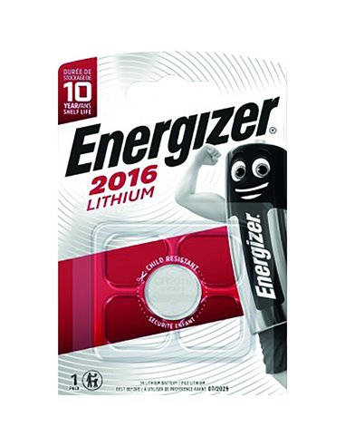 Pila boton litio cr2016 3v bl5 de energizer caja de 20 unidades