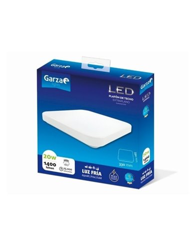 Plafon led cuadrado ø380mm 32w 2600lm 6500k de garza