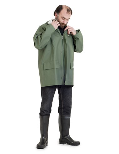 Parka chubasquero pvc en004 verde talla m de choiva